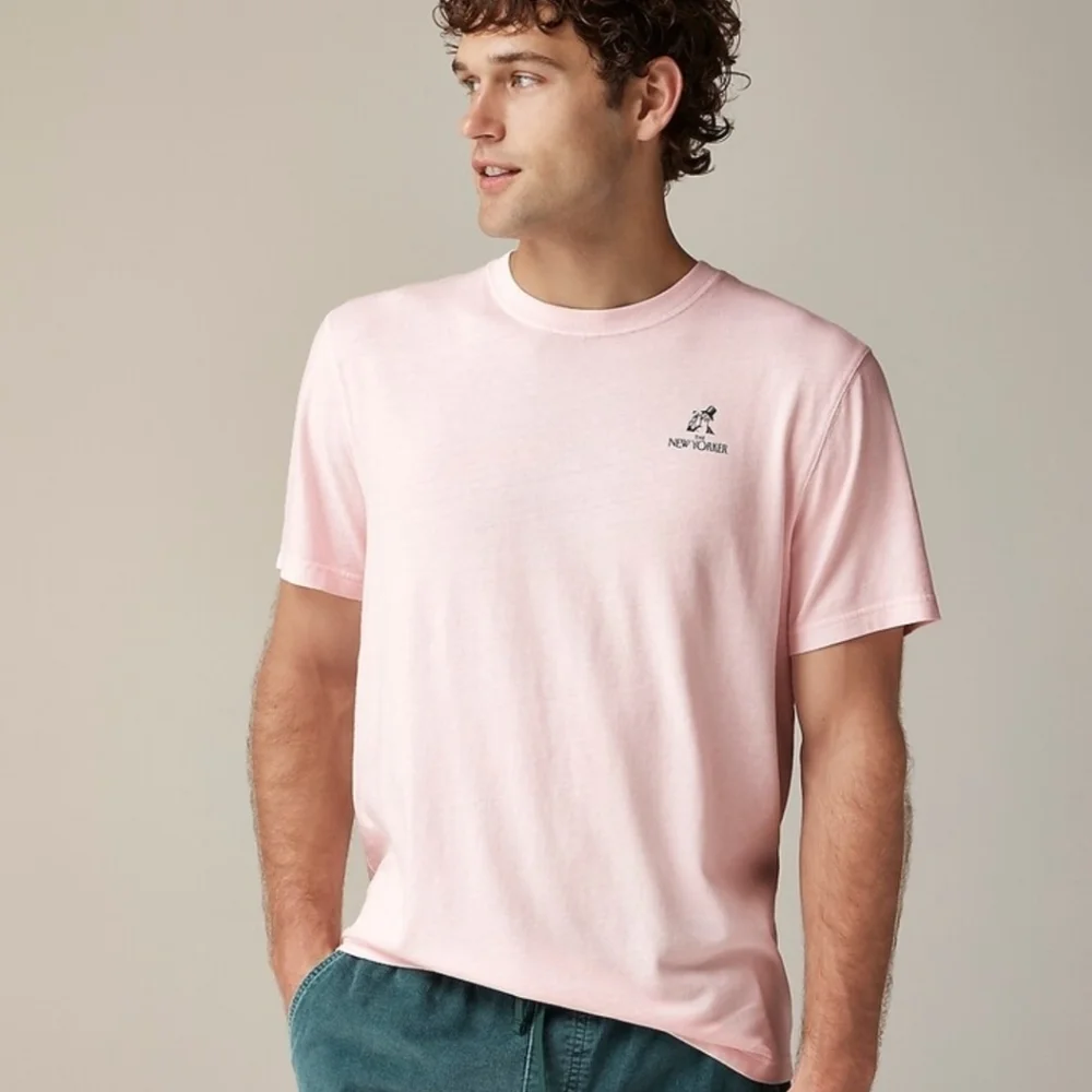 J Crew Limited-edition The New Yorker X J.Crew vintage-wash cotton graphic T